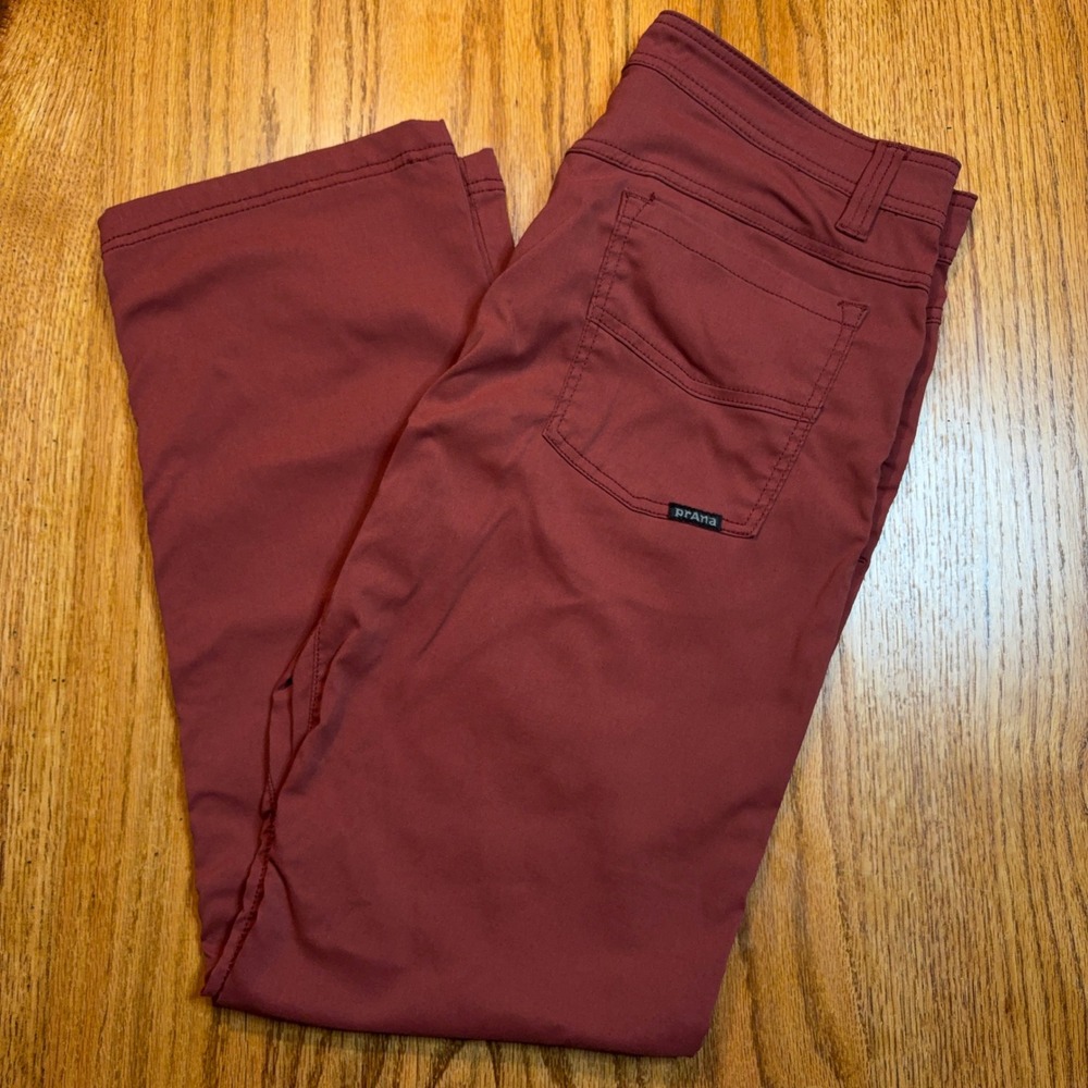 Prana Brion Pants Mens 32x30 Rust Red Slim Fit Hiking Outdoor M4BN30312